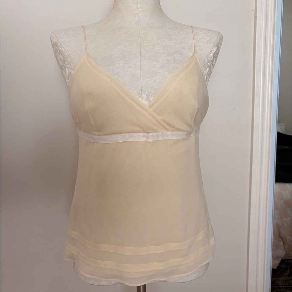 Theory Ivory Sleeveless Top